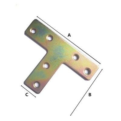 Gepersonaliseerde metalen platte T-beugel voor houtbewerkingsconstructies
