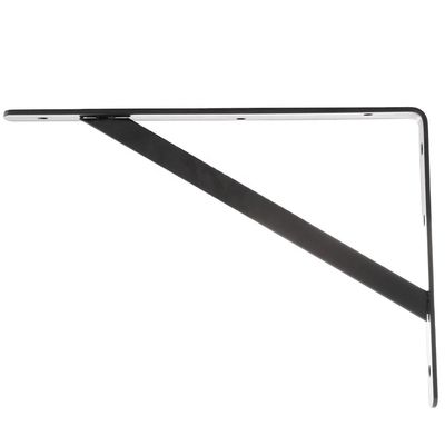 Op maat gemaakte 12x8 Black Power Coating Heavy Duty Triangle Shelf Bracket en boorproces