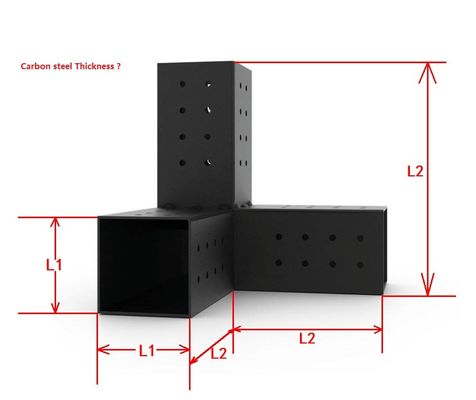 Meerdere doeleinden Custom Black Powder Coated verhoogde houten stand kit met stalen beugels