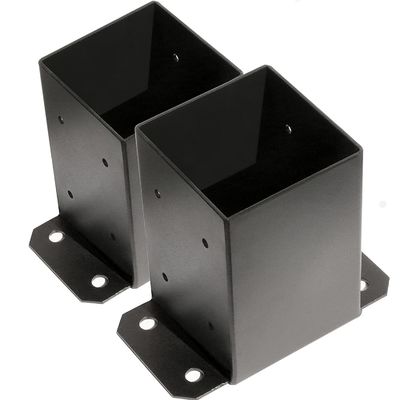 Metalen basisbeugel met krachtafdekking, op maat ontworpen buigproces, op maat zwart bekleed