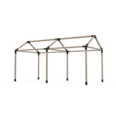 Op maat gemaakte driehoeksbeugel 3-weg hoek hoek pergola beugels 4x4 kit voor steunstukken