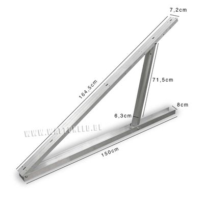 Hebei aangepaste kleur aluminium verstelbare zonnepaneel ondersteuning voor zonne-accessoires
