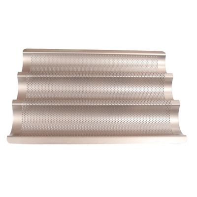 Wave Gutter Non Stick Frans Brood Perforated Tray Baking Baguette Pan Competitive