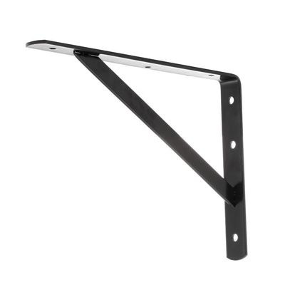 Op maat gemaakte 12x8 Black Power Coating Heavy Duty Triangle Shelf Bracket en boorproces