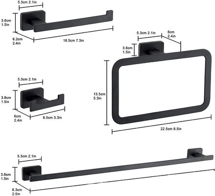 Handdoekenhouders Badkamer Hardware Set 4 stukken Dikte 2-5mm Certificaat ISO9001 2015