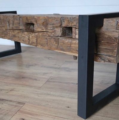 DIY Vierkante buis Meubelbenen voor koffie Computerdek Zwaargewicht Rustieke bank 290g