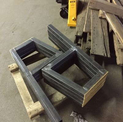 DIY Vierkante buis Meubelbenen voor koffie Computerdek Zwaargewicht Rustieke bank 290g