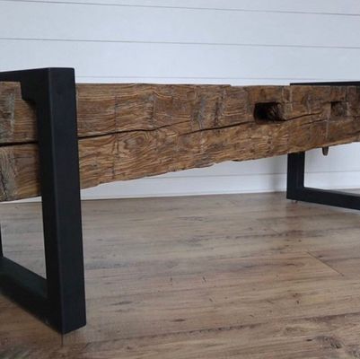 DIY Vierkante buis Meubelbenen voor koffie Computerdek Zwaargewicht Rustieke bank 290g