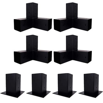 Meerdere doeleinden Custom Black Powder Coated verhoogde houten stand kit met stalen beugels