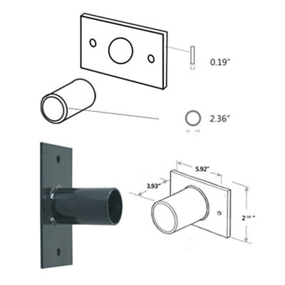 Stempelen Punching Buigproces Ronde log beam Joist hangers voor op maat gemaakte behoeften