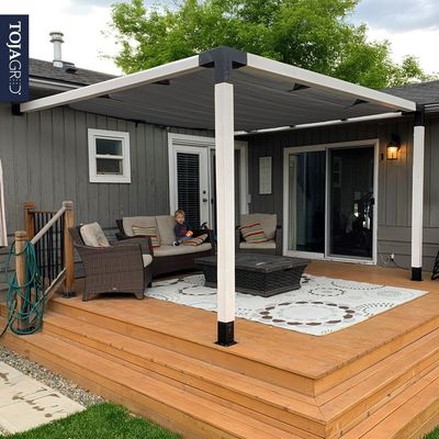 1mm-12mm dikte verhoogde houten stand kit met stalen beugels moderniseren van uw pergola
