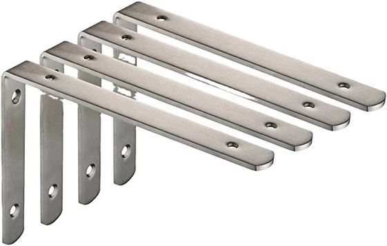 Op maat gepolijste metalen aluminium wandbevestigingsbeugel met boorproces