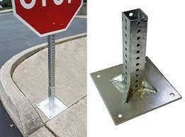 Gepersonaliseerde Hebei Road Side Steel Sign Pole Base en Top Brackets Airconditioner onderdelen