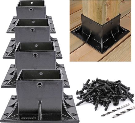 Metalen basisbeugel met krachtafdekking, op maat ontworpen buigproces, op maat zwart bekleed