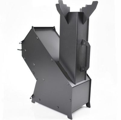 Multifunktioneel 290g Custom Heavy Duty Rocket Wood Burning Stove voor industriële doeleinden