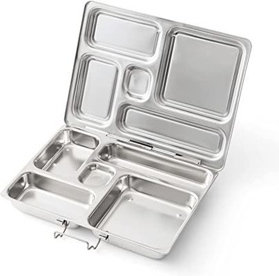 Op maat gemaakte lunchbox van roestvrij staal met 5 compartimenten