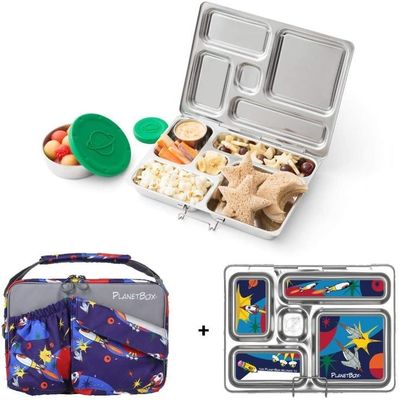 Op maat gemaakte lunchbox van roestvrij staal met 5 compartimenten