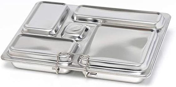 Op maat gemaakte lunchbox van roestvrij staal met 5 compartimenten