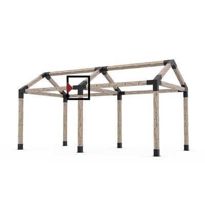 Staalbeugels Modulaire Pergola Beugels Boot voor aangepaste verhoogde houten stand Kit