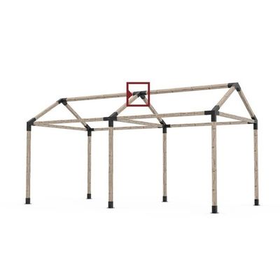 Gepersonaliseerde logo pergola kit met hoek basis beugel en houten balken connector 290g