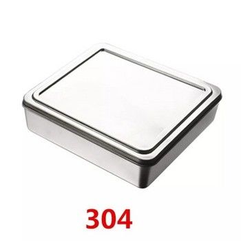 Aanpassing 304 roestvrij staal rechthoekig vierkante ovenbak met aluminium materiaal