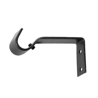 Aluminium Polijst Metalen Wand Drijvende Plank Bracket voor Open Plank in Zwart
