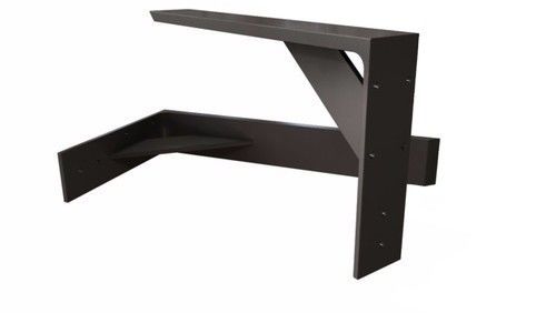 Aluminium Polijst Metalen Wand Drijvende Plank Bracket voor Open Plank in Zwart