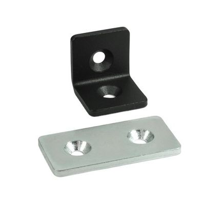 Aluminium Polijst Metalen Wand Drijvende Plank Bracket voor Open Plank in Zwart