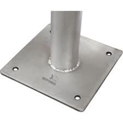 Vloer montage basis plaat in staal en roestvrij staal met custom manufacturing service